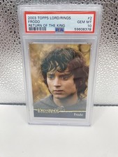 PSA 10 2003 FRODO LORD OF THE RINGS GRADED CARD RETURN OF THE KING LOW POP picture