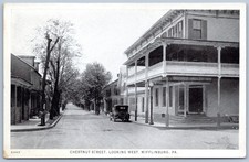 Postcard PA Mifflinburg Pennsylvania Chestnut Street Looking West Car 1920s P19B picture