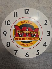 Vintage Minneapolis-Moline Modern Machinery Sales and Service Clock Face picture