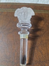 Versace Rosenthal White Crystal Medusa Wine Bottle Stopper Vintage No Box picture