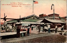 LEXINGTON MARKET Baltimore, Maryland MD c1915 Postcard picture
