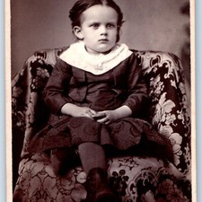 c1880s Scranton, PA Young Child in Dress CDV Photo W.H. Owen Studio Portrait 4