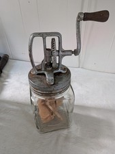 Antique DAZEY No. 20 2 Quart Glass Butter Churn very good Condition picture