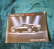 Pontiac Solstice Details Book Brochure Literature picture