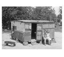 Great Depression Shack PHOTO House Family Oklahoma WPA 1939 picture