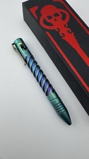 Original Chaves Knives Titanium Bolt Pen Spiral Tactical Green And Blue picture