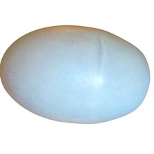 Vintage Semi Translucent Light Blue Moonstone Glass Opaline Egg Decor picture