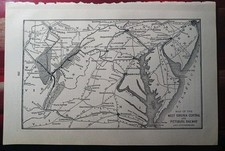 1901 Railroad Map WEST VIRGINIA CENTRAL & PITTSBURGH RAILWAY coal & Ore Fields  picture