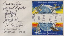 SPACE SHUTTLE DISCOVERY - STS - 41D CREW - COMMEMORATIVE ENVELOPE SIGNED picture