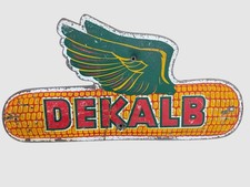 Vintage 1977 DEKALB Winged Ear Seed Corn Masonite Farm Sign Display Craft DC picture