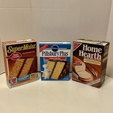 1980s-90 Betty Crocker & Pillsbury cake & Nabisco bread mixes. Sealed Full Boxes picture