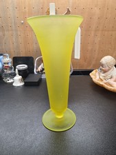Vintage 1920s Tiffin Glass #151 Canary Yellow Satin Vaseline Uranium Glass... picture
