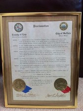 ORIGINAL 1985 O.J. SIMPSON AWARD SEIZED To Pay Brown & Goldman Families. Buffalo picture