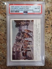 1965 DISNEYLAND PUZZLEBACK #40 Disney Colorful Disneyland Marches Down- PSA 8 picture