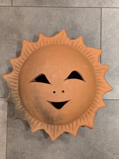 Vintage Hand Painted Mexico Clay Terracotta Sun Wall Hanging picture