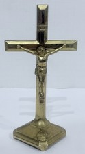Vintage Jennings Bros 1920’s/30’s brass 7” Crucifix picture
