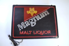 Magnum Malt Liquor Miller Brewing Co Lighted Beer Sign Breweriana * See Photos picture
