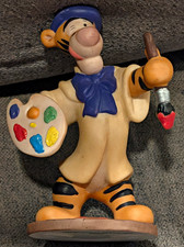 Rare Disney Enesco Tigger Artist Painter Figurine Winnie the Pooh Works Vintage picture