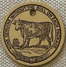 Antique Bull Durham Tobacco Paper Plug Tag 🐂 1900s–1920s NOS – Durham NC picture
