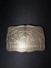Beautiful Rare Western Rowell Saddle Co. Sterling Silver Belt Buckle c.1950s' picture