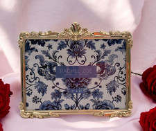 Rachel Zoe Gold ornate metal Frame 7”x5” Horizontal..antique style… picture