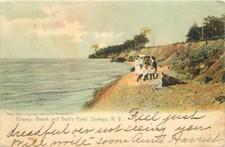 Burt's Point C-1905 Oswego Beach New York Rotograph Postcard undivided 20-6407 picture