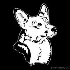 PEMBROKE WELSH CORGI DOG PORTRAIT DECAL-STICKER ART-NEW picture