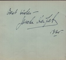JASCHA HEIFETZ - AUTOGRAPH SENTIMENT SIGNED 1935 CO-SIGNED BY: ANIA DORFMANN picture