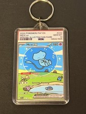 Custom Mini Pokemon Card Slab Bubble Mew Keychain picture