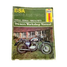 Haynes BSA A50 A65 Twins Workshop Manual 1962-1973 499cc 654cc Green Repair Book picture
