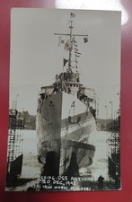 Vintage Postcard Us Navy USS Anthony WW2 has crease ..s14 picture