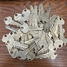 1 Folger Adam Mogul Brass Prison Jail Cellblock Door Key Joliet, Illinois picture