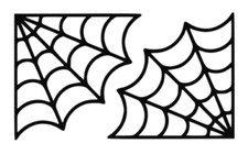Vinyl Car Decal Sticker - Pair (2pc) Corner Spider Web Cobweb truck window suv picture