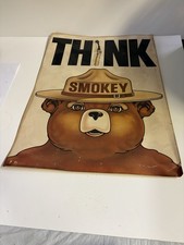 Vintage 1974 Smokey Bear “Think” Poster picture