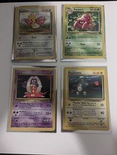 Original 1999 Pokémon Cards Lot of 4 – Jynx, Spearow, Parasect, Magnemite. picture