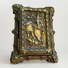 Antique Brass Knight Gothic Secret Door Wall Plaque /Medieval Desk Dark Academia picture