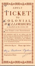 Ticket To Colonial Williamsburg 1969 Vintage Travel Leaflet TB18 picture
