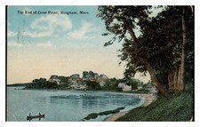 Hingham Massachusetts circa 1900s Crow Point Shoreline Houses Standard Postcard picture