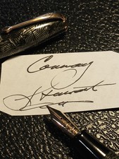 *RARE 1950s CONWAT STEWART VINTAGE FOUNTAIN PEN 14K SOLID GOLD FINE FLEXIBLE NIB picture