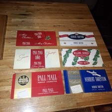6 X VINTAGE TOBACCO CIGARETTE CARTON SLEEVE CHRISTMAS GIFT ADVERTISING Lot picture