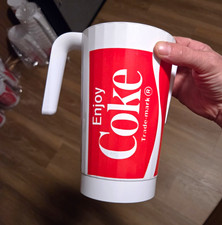 NOS Vintage 1980s Coca-Cola White Plastic Pitcher – Anchor Hocking Model 5686 picture