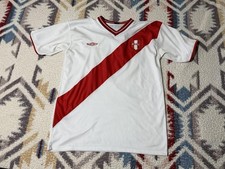Umbro Paolo Guerrero Soccer Football Jersey Men's White 9 Peru National Large picture