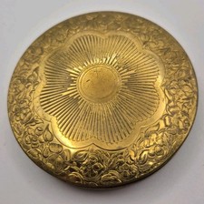 vintage gold-toned powder compact picture