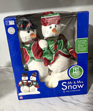 Gemmy Mr. & Mrs. Snow Animated Singing Snowmen Christmas Decor picture