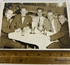 Young Handsome Men Friendly Suits Madmen Party drinking 7 Up Canada Dry MCM era picture
