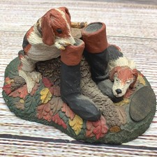 Emerson House 1994 Riotous Hounds Dog Boots Figurine 409 94 Marked 336-98 picture