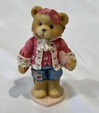 Cherished Teddies Darrel Love Unveils A Happy Heart 1995 Enesco Bear Figurine picture