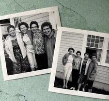 Vintage Snapshot Photo Group Of Lovely Older Women 1960s Fashion Friends picture