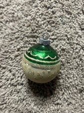 Vintage Shiny Brite Ornament Green Made In USA  picture