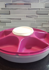 Tupperware Serving Center Set VEGGIE WITH Dip Bowl & Sheer Seal #1665 – NEW picture